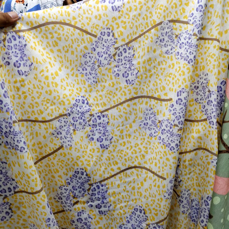 kain katun silky motif ck 14  - bahan kain mukena - kain katun silki - bahan kain meteran silky moti