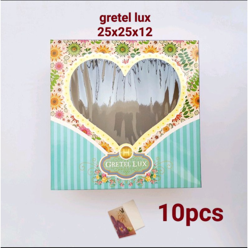 Dus kue gretel lux 25x25x12 isi10pcs