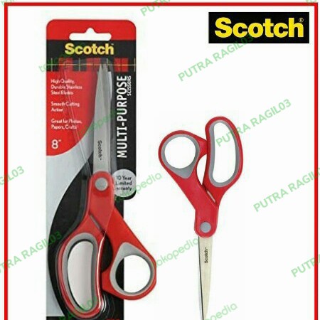 

Jualan 3M 1428 Scotch Gunting Besar Pemotong Kertas Scissor 8 Inch Trendi