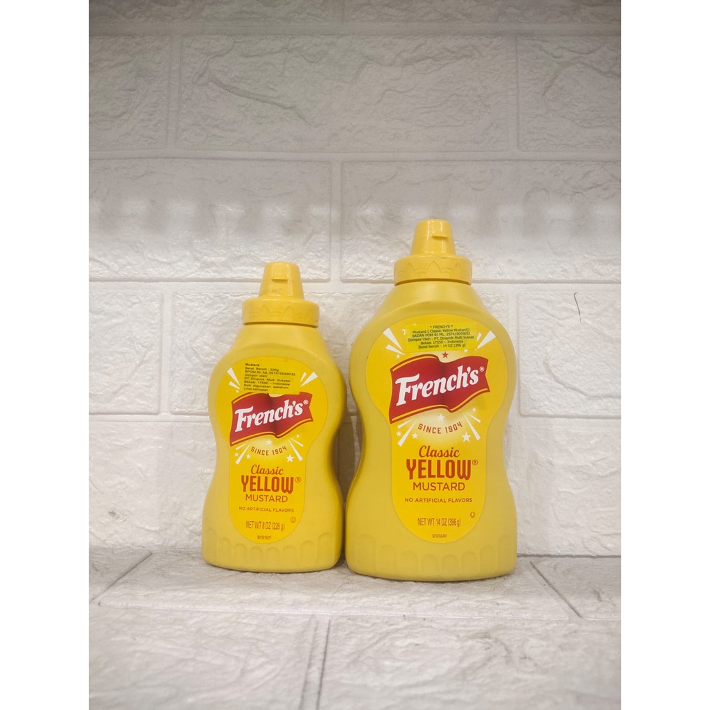 

French's Classic Yellow Mustard Sauce - Saus Mustard 226gr / 396gram exp 02.2026