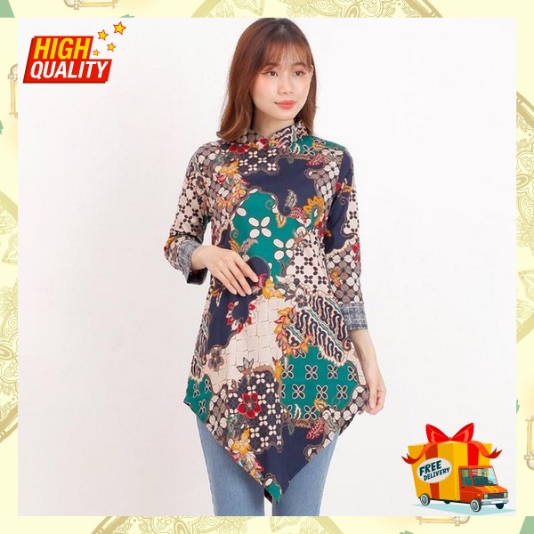 Atsan Remaja Kekinian Atasan Wanita Terbaru Baju Batik Kekinian Blouse Dewasa Casual Atsan Cewek For