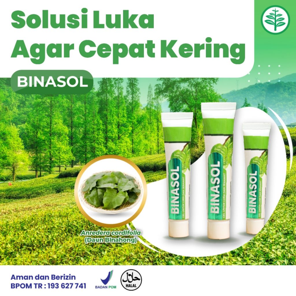 Binasol Gel Obat Luka Diabetes Luka Terbuka Luka Bakar Jerawat Luka Pasca Operasi