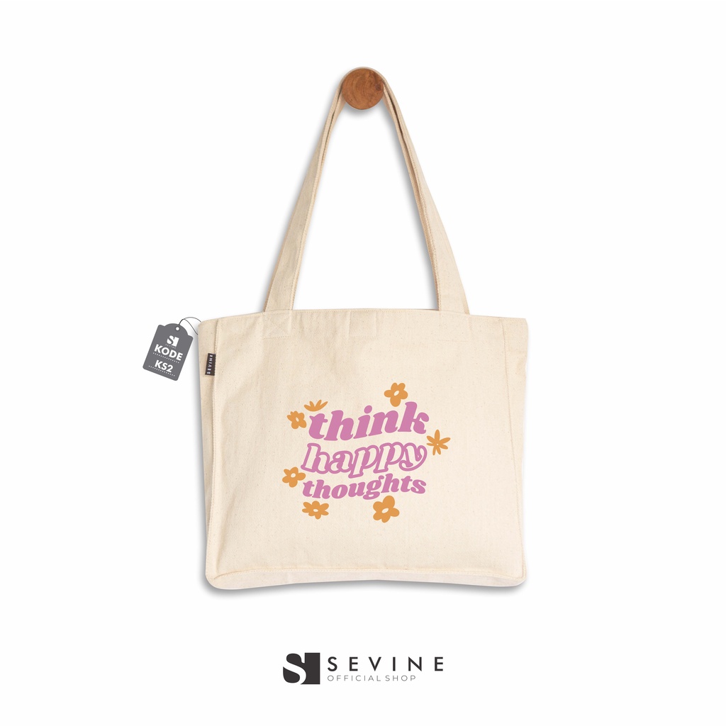 Sevine Totebag Kanvas Daisy Tas Wanita Tote Bag Kantong Laptop Kuliah Sekolah Kerja Quotes Y2K Pastel Aesthetic - KS