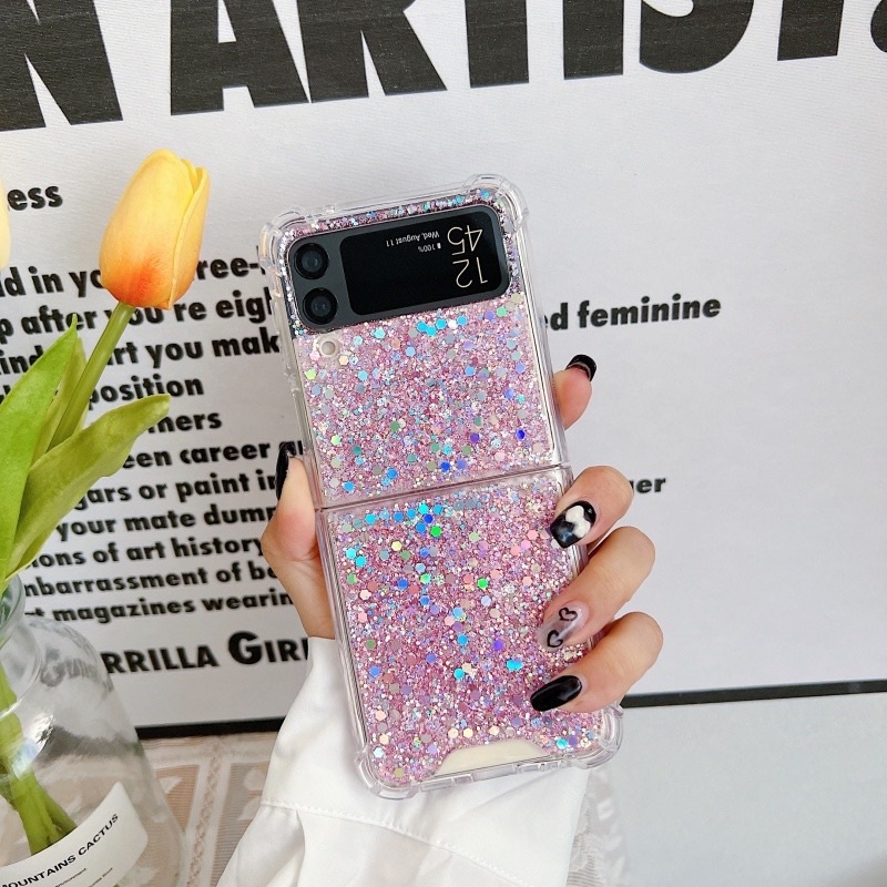 Casing Full Glitter Samsung Galaxy Z Flip 4 Z Flip 3 2  ZFlip 4 Zflip3 Zflip4 Flip4 Flip3 FLip2 Fold READYSTOCK [AVAILABLE BANYAK WARNA]