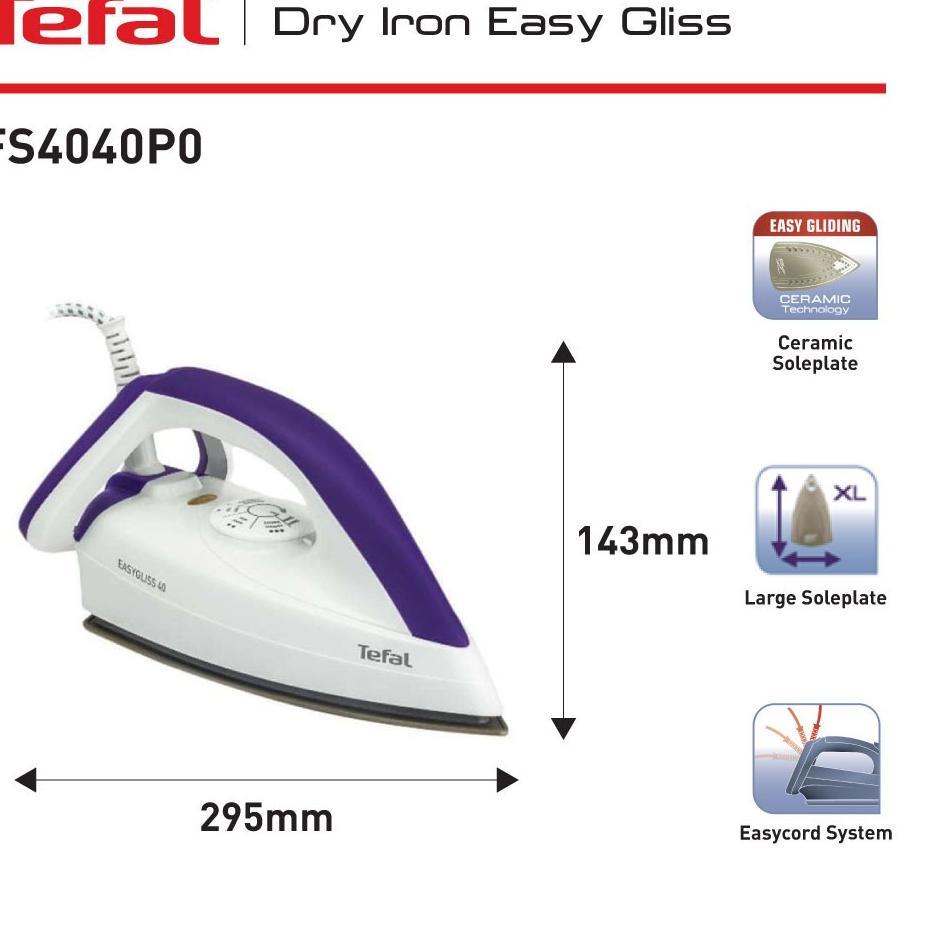 Terbaik Tefal Dry Iron Easy Gliss / Setrika FS4040