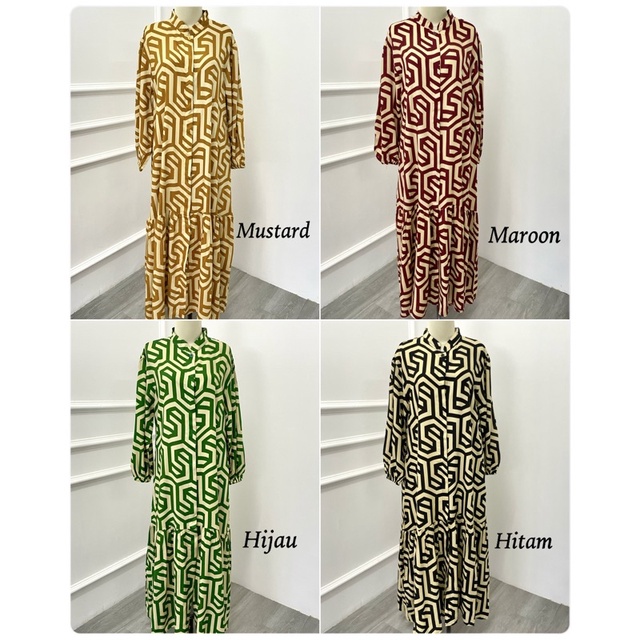 SIERA GAMIS RAYON MOTIF ZAHRA  | GAMIS MOTIF VIRAL MUSLIM RAYON MOTIF BUSUI BUMIL