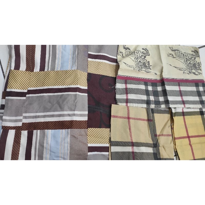 Sprei box bayi perca motif burberry coklat size 105 x 70 cm second Preloved good condition bonus sat