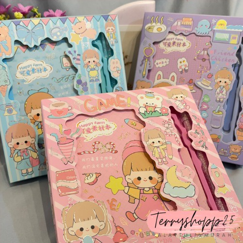 

Paket Stiker Free Box + Pisau Cute Karakter 3 Warna Kode SZ-57