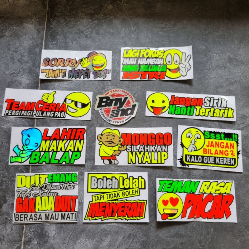 STICKER STIKER KATA KATA CUTTING