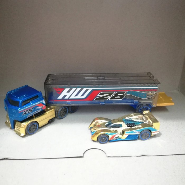 Eklusif Truck Hotwheels Trailer Big Rig Heat - Bank Roller - Rig Dog Bergaransi