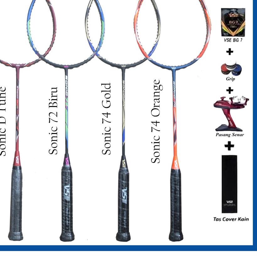 EXCLUSIVERaket Badminton VSE 35lbs Lengkap|RA7