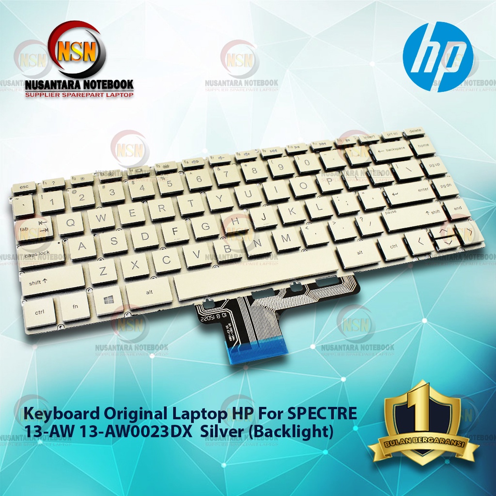 Keyboard Original Laptop HP For SPECTRE 13-AW 13-AW0023DX (Silver)