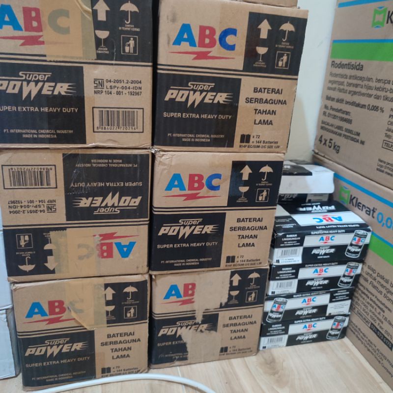 Batre/Baterai ABC Super Power Type C/Tanggung 1.5 Volt isi 2 ( Sepasang ) Original