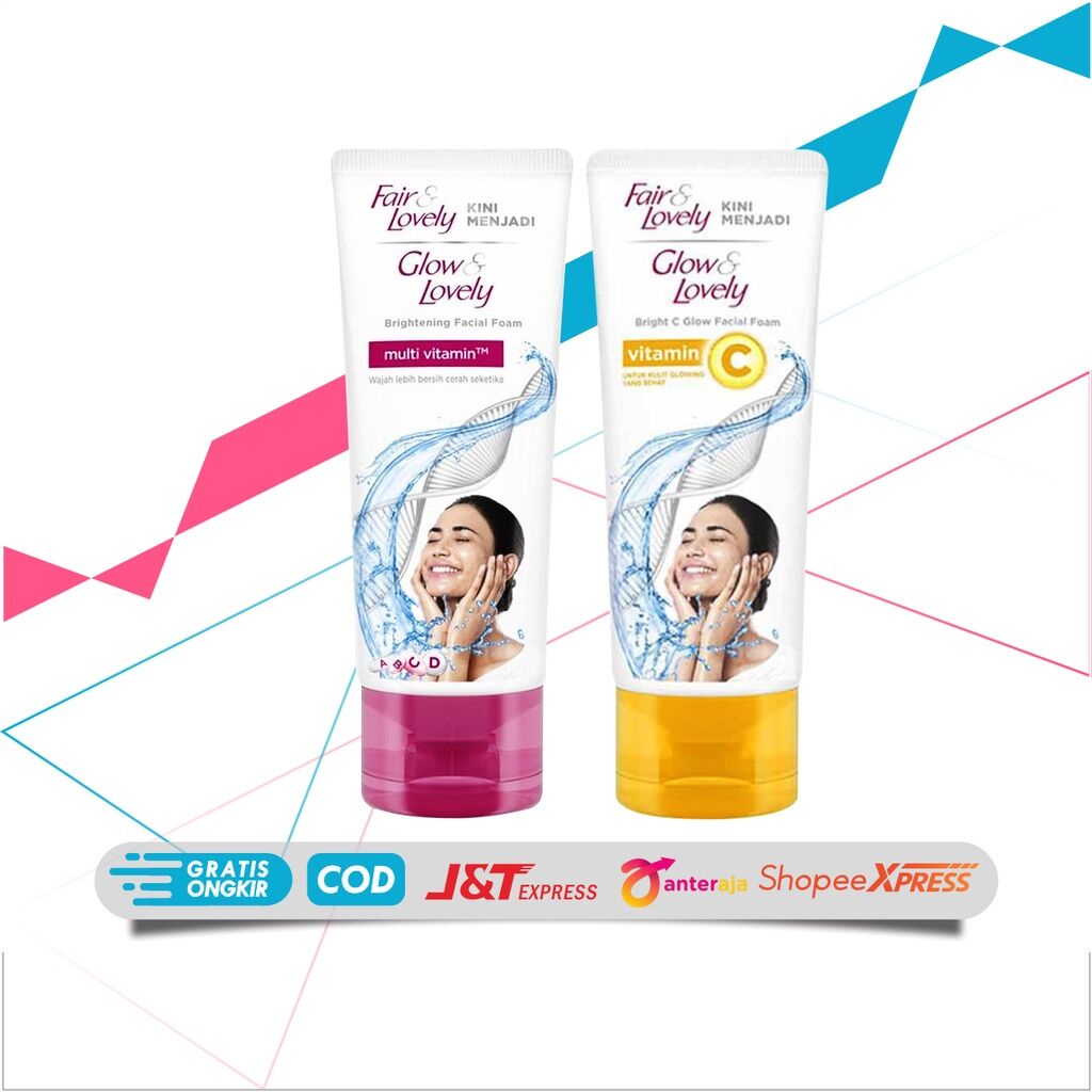Jual fair and lovely face wash 100 ml glow and lovely facial foam 100