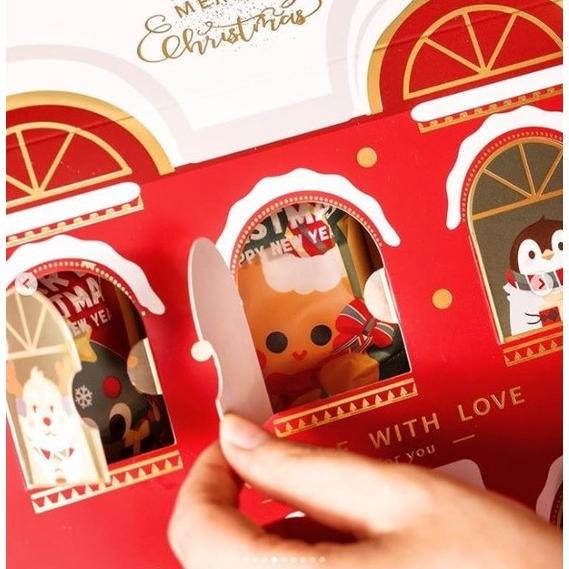 

#####] BD343 Xmas Box Classic House Tenteng Box Kue Natal Hampers Cookies Chr