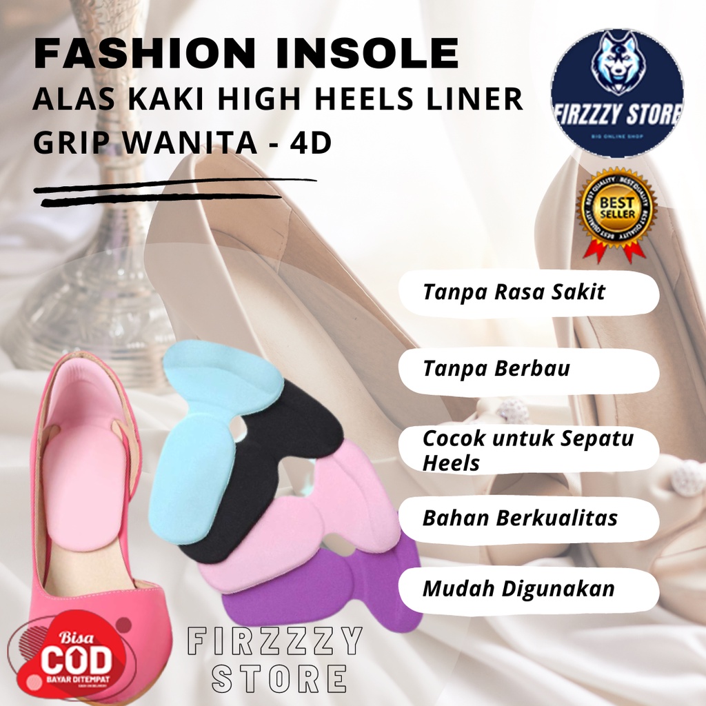 Fashion Insole Alas Kaki High Heels Liner Grip Wanita