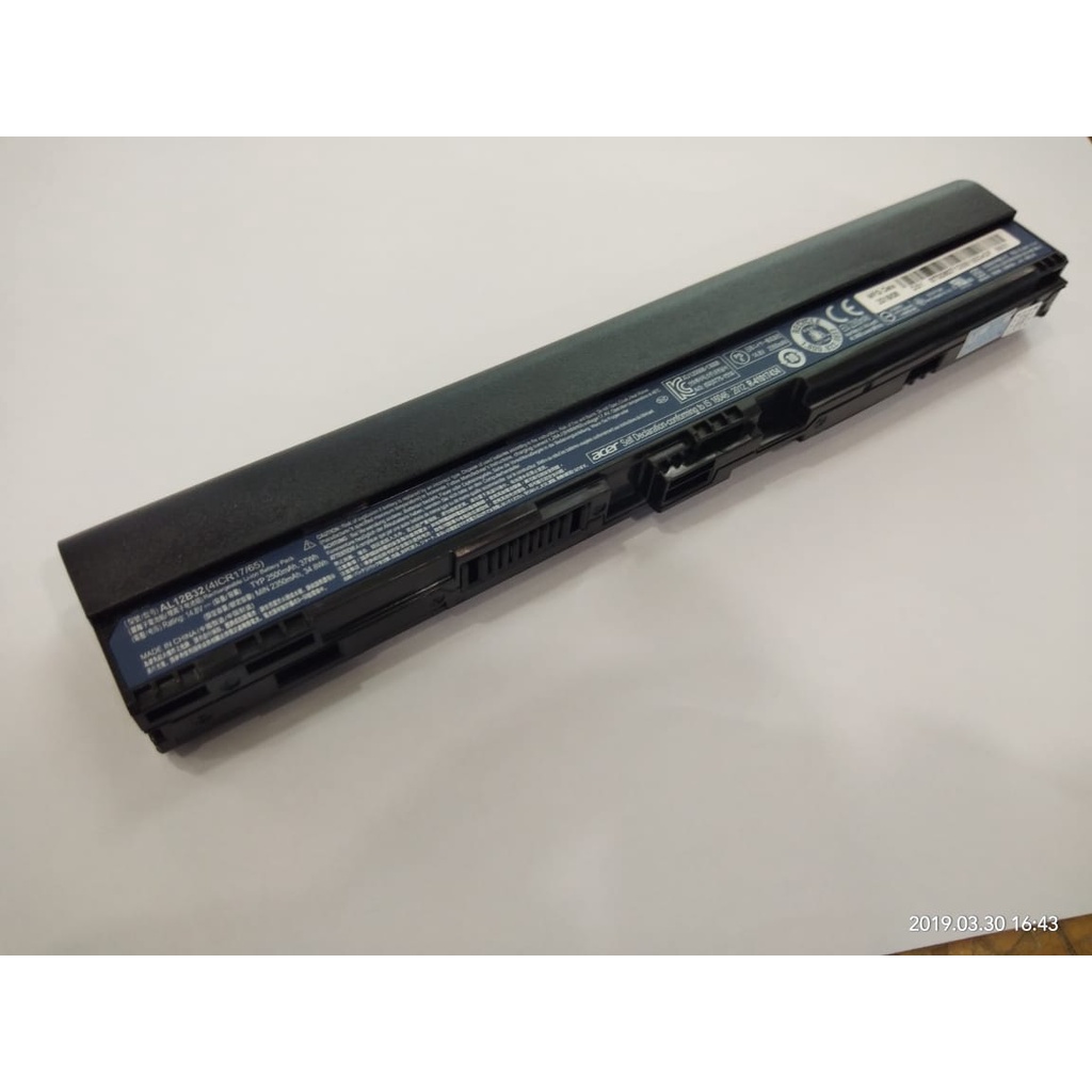 Baterai Batre Original Acer Aspire One AL12B32 756 AO725 756 AO756