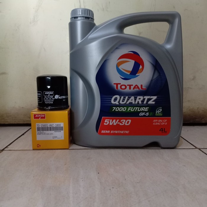 Paket Oli Total 5W-30 + Filter Oli Agya/ Ayla/ Sigra/ Calya/ Sirion