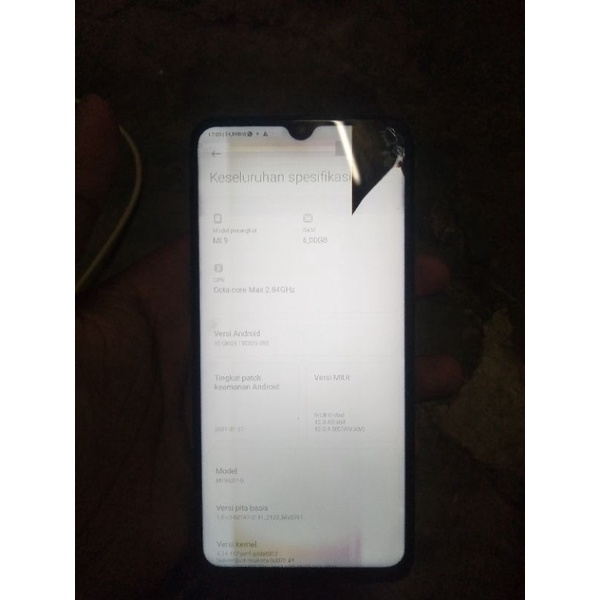 mi9 minus backdoor sama lcd batangan