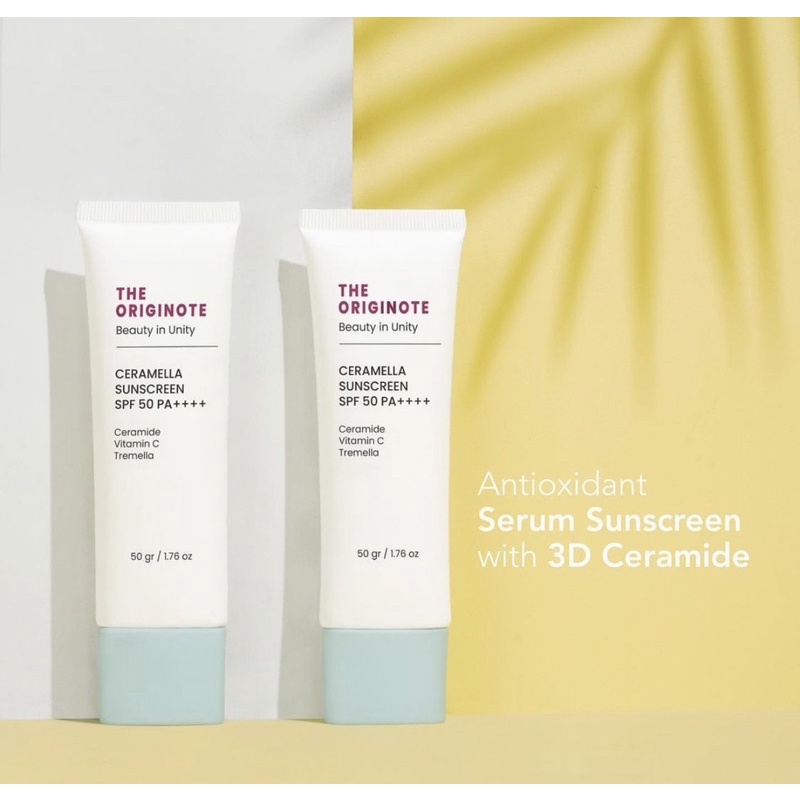 READY! SUNSCREEN THE ORIGINOTE CERAMELLA SUNSCREEN SPF 50 PA++++ 3D CERAMIDE+VITAMIN C +TRAMELLA BPOM SUNSCREEN THE ORIGINOTE ORIGINATE BPOM ORIGINAL