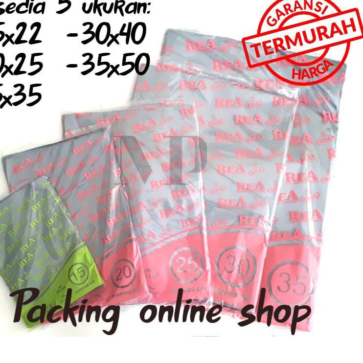 TELAH HADIR Plastik HD Tanpa Plong 25x35 REA Kantong Kresek Packing Online Shop Shopping Bag Tebal Silver ♗ 864