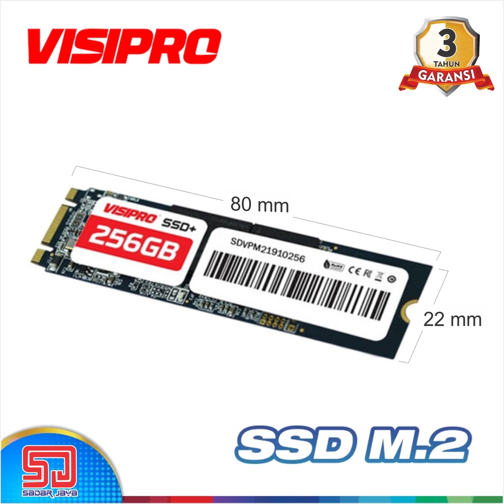 Visipro SSD M.2 256 / 512 GB Internal Solid State Drive PCIe Penyimpanan Data