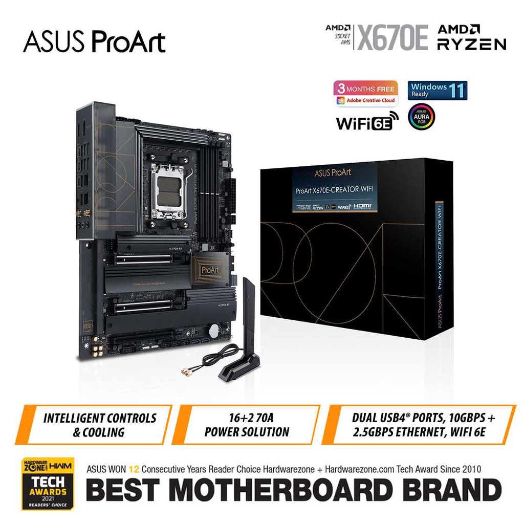 ASUS ProArt X670E-CREATOR WIFI | Motherboard AMD X670 AM5 DDR5 ATX