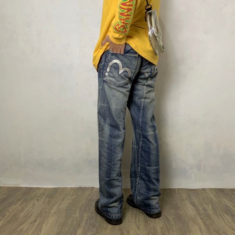 vintage evisu blue jeans