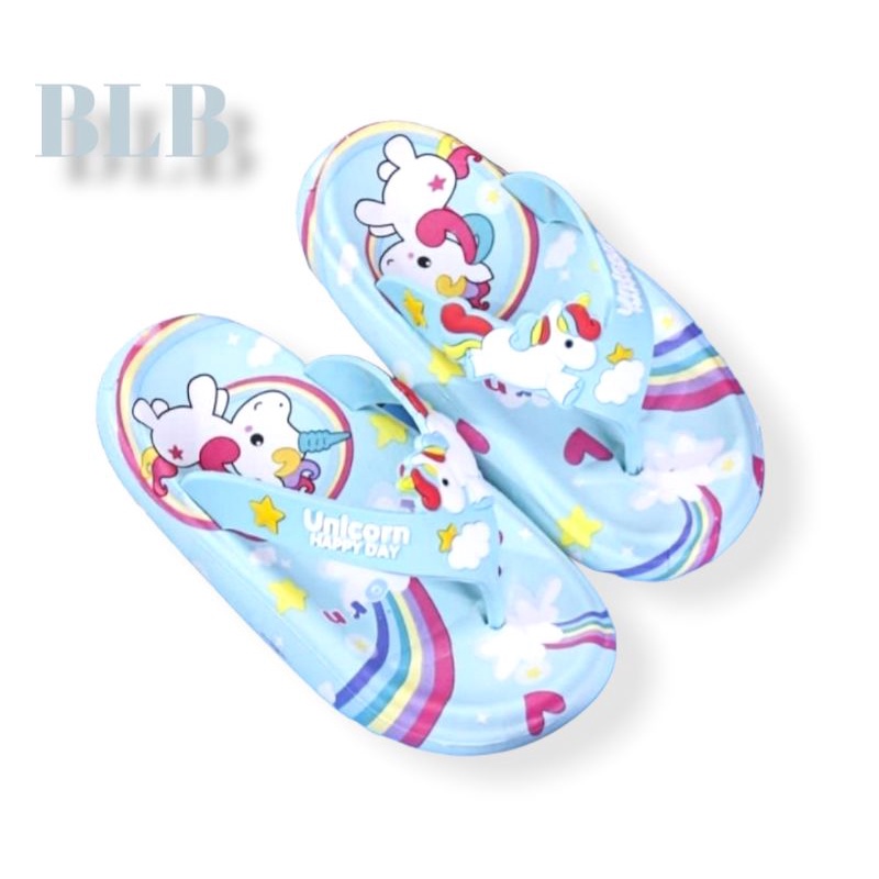 Sandal jepit anak Perempuan Import Motif Kuda Pony Sandal jepit anak cewek Unicorn nyaman Terbaru