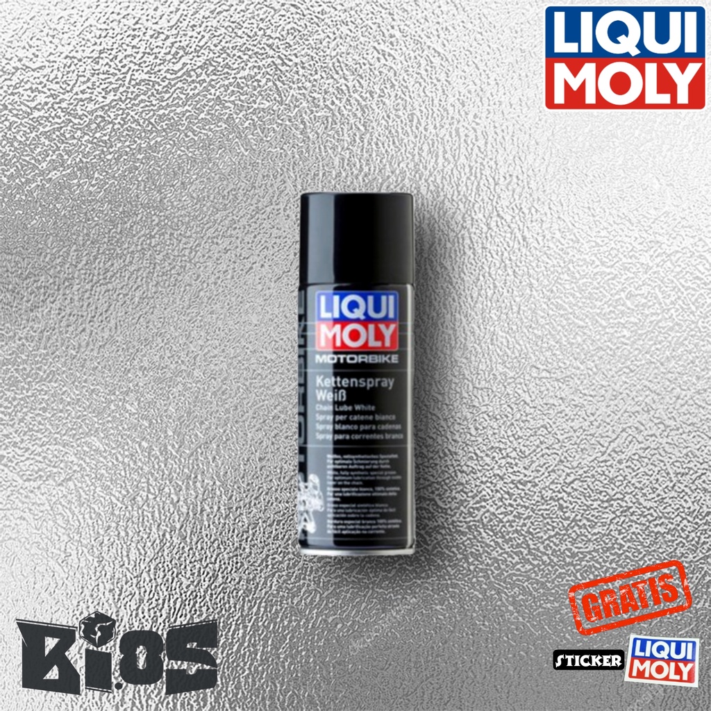 LIQUI MOLY MOTORBIKE CHAIN SPRAY WHITE 400ML PELUMAS RANTAI DAN GIR ORIGINAL 100%