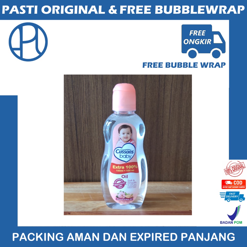 CUSSONS BABY OIL 100ML + 100ML MINYAK BAYI 100+100 PERLENGKAPAN MANDI CUSSON