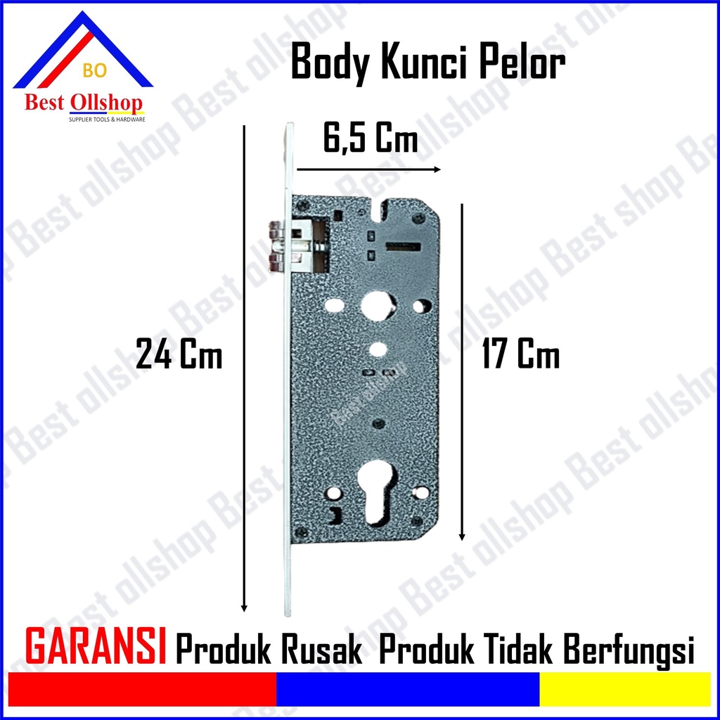 Bodi Pelor Pintu Besar Stainless l Kunci Body Besar / Kunci Pintu Rumah Bodi Body Kunci Pelor Besar Kupu Tarung 2 Pintu Dorong 1 Set