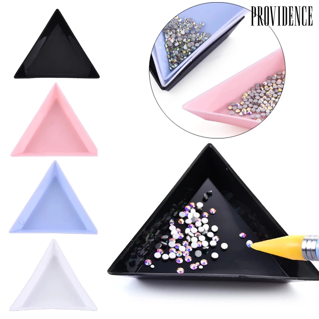 Providence 10Pcs / Set Nampan Penyimpanan Perhiasan / Manik-Manik / Kristal / Kuku Bahan Plastik Untuk Nail Art