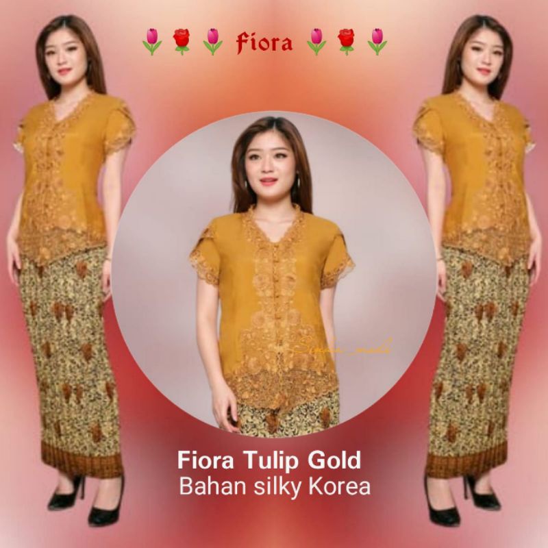 Atasan Kebaya Bordir Senada Brokat Encim Modern