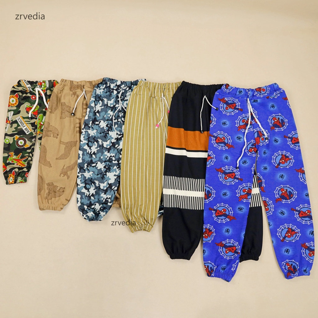 (ANAK LAKI) Jogger Motif uk 5-7 Tahun / Joger Pants Anak Cowo Celana Panjang Murah Import Grosir