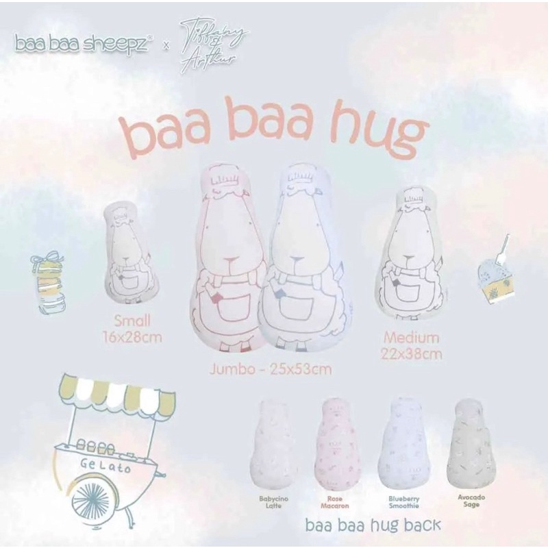 Baabaasheepz x Tiffany Arthur Bed Time Buddy BaaBaa Chef HUG SMALL MEDIUM JUMBO