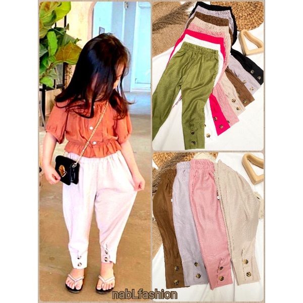 Tulip long pants 2-6 tahun / celana panjang anak perempuan nablfashion merah