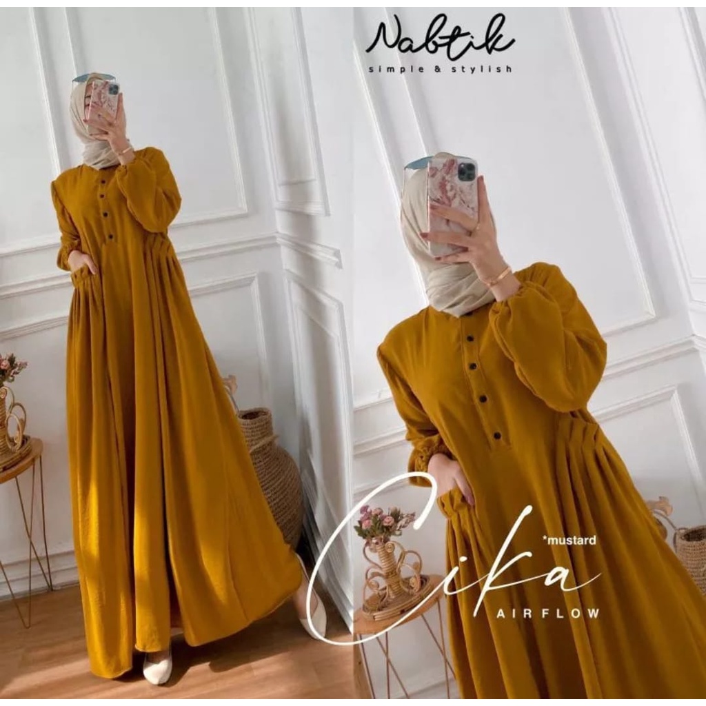 ORIGINAL GAMIS CRINKLE TERBARU, GAMIS CRINKLE AIRFLOW,GAMIS CIKA AIRFLOW,GAMIS CIKA NABTIK,GAMIS