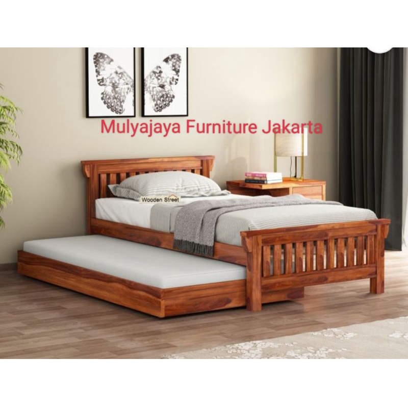 RANJANG TEMPAT TIDUR SORONG KAYU JATI BERKUALITAS