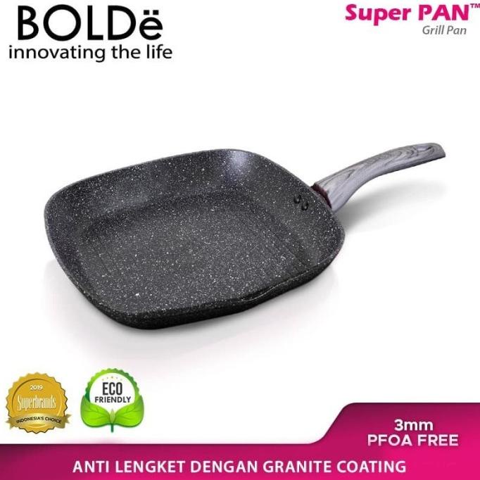 TERMURAH BOLDe SuperPAN GRILL PAN 28 cm Pemanggang Granite Black Dark Knight /PERALATAN MASAK SET/PA