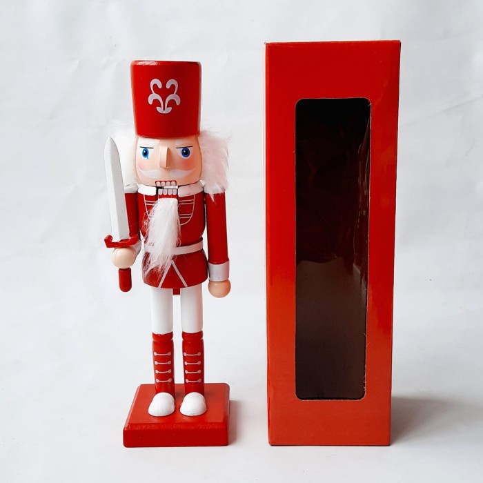 Hiasan Natal Nutcracker Santa Pajangan Kayu Prajurit Natal Nutcraker Kado Natal Harga Grosir Termurah