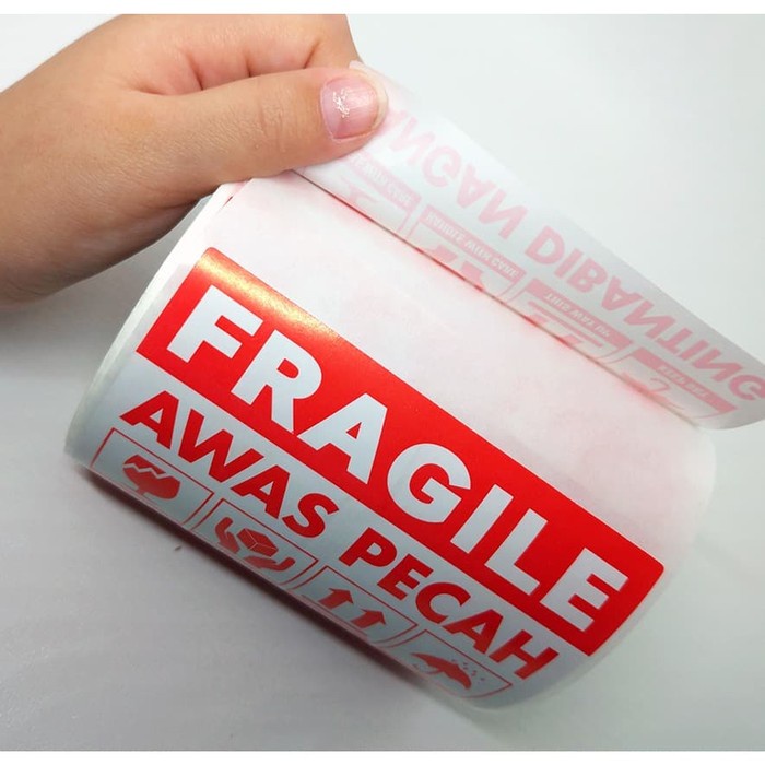 

Codes0X-88 Sticker Fragile Awas Pecah 11 X 8 Cm Jangan Dibanting 1 Roll / 200 Pcs