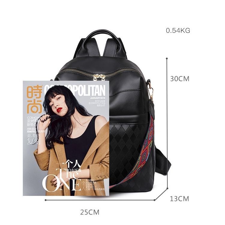 TAS RANSEL WANITA IMPORT KULIT HITAM VANESSA BACKPACK SEKOLAH PREMIUM PUNGGUNG KULIAH KERJA CEWEK MURAH REMAJA TA666B5 GENDONG KEKINIAN BATAM