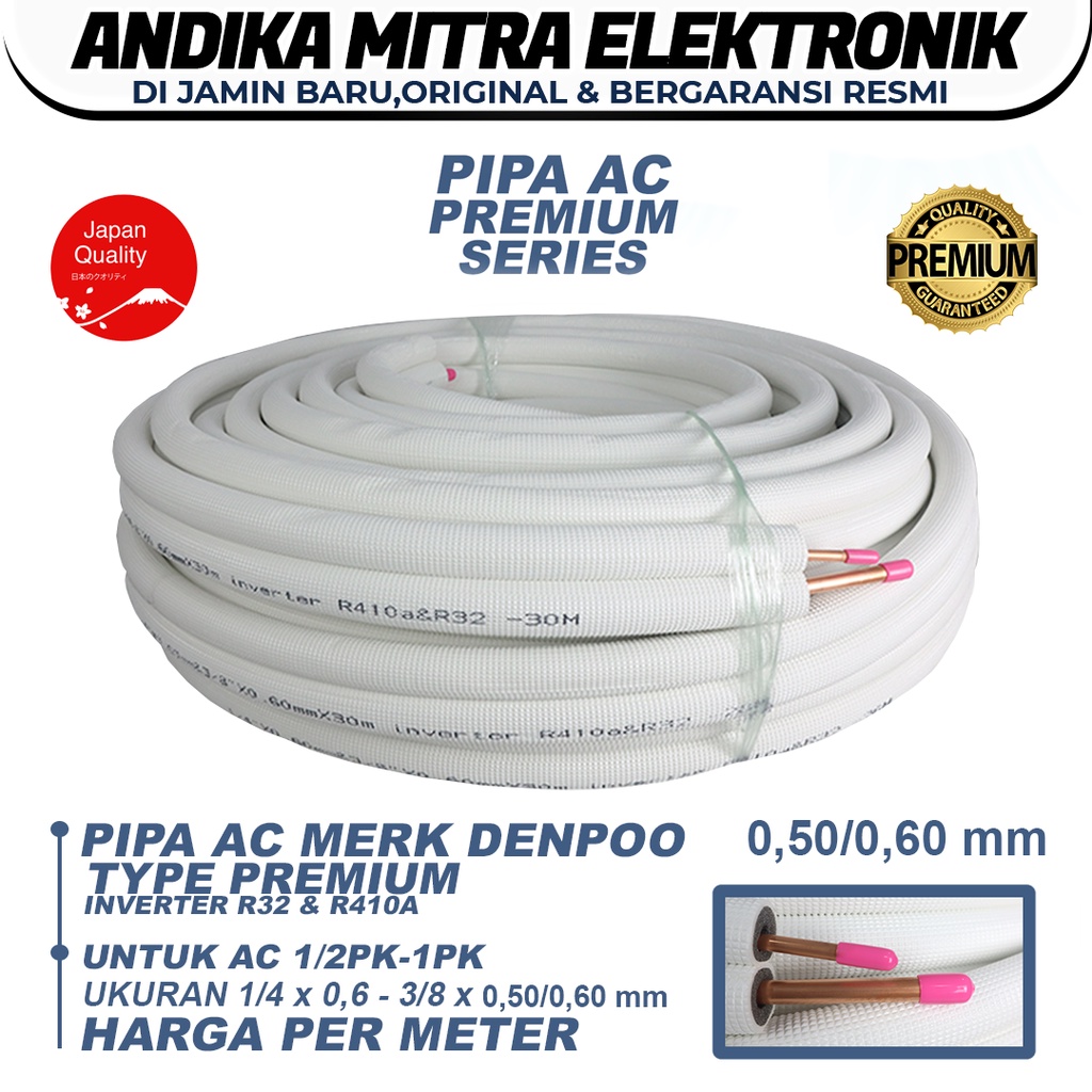 Pipa AC Tebal Cocok Untuk Semua Merk AC (½ PK s/d 1 PK) Harga Per Meter