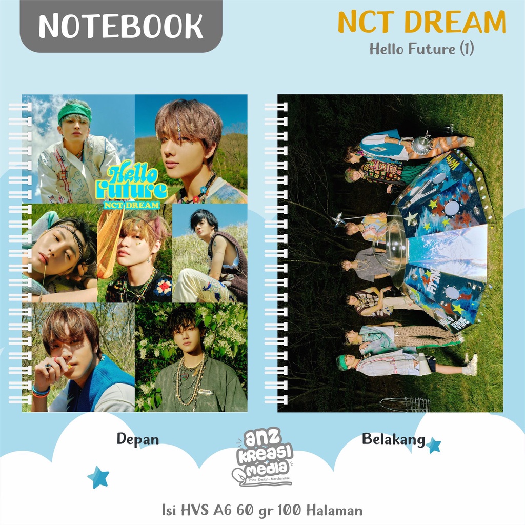 NOTEBOOK A6 BUKU TULIS SPIRAL - NCT DREAM HELLO FUTURE 1 - MERCHANDISE KPOP MURAH UNOFFICIAL