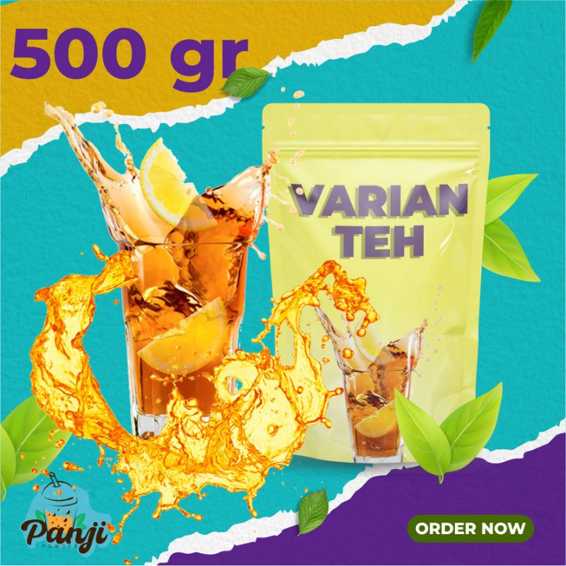 bubuk minuman rasa tea 500gr serbuk minuman aneka rasa bubuk minuman kekinian green tea thai tea ninuman bubuk tea rasa tea bubuk minuman rasa tea