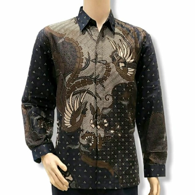 Kemeja Batik Pria Big Size 4L-5L Modern Lengan Panjang Hem Pria Jumbo XXXL Seragam Batik LOL-S