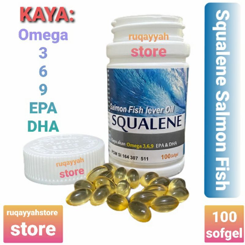 

Squalene Ikan Salmon | SQUALENE SALMON FISH OIL | Salmon Fish Lever Oil | 100 Sofgel