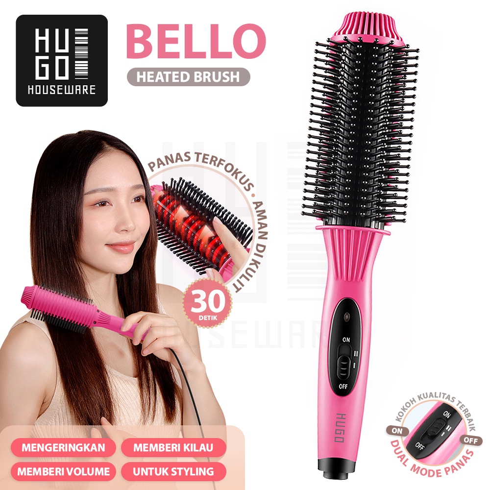 HUGO Catok Sisir Pelurus Rambut Alat Catokan Rambut Elektrik Hair Straightener