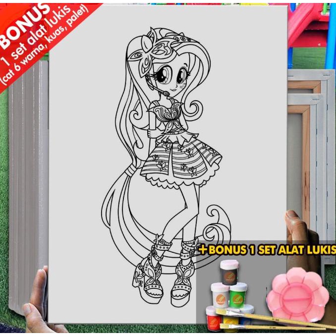 

Kanvas Drawing Pony Fluttershy Equestria Girl 30x40 cm MEL1163